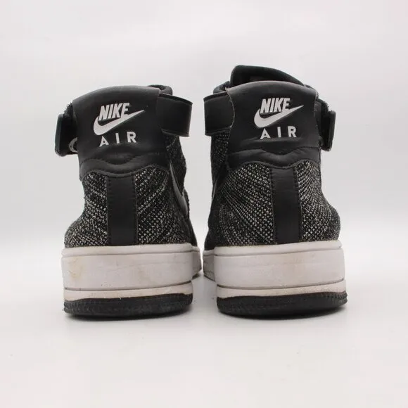 Nike Air Force 1 Ultra Flyknit Mid Men's 11 Shoes Black White Sneaker 817420 004