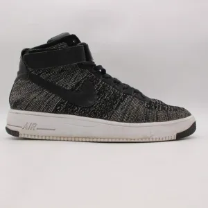Nike Air Force 1 Ultra Flyknit Mid Men's 11 Shoes Black White Sneaker 817420 004