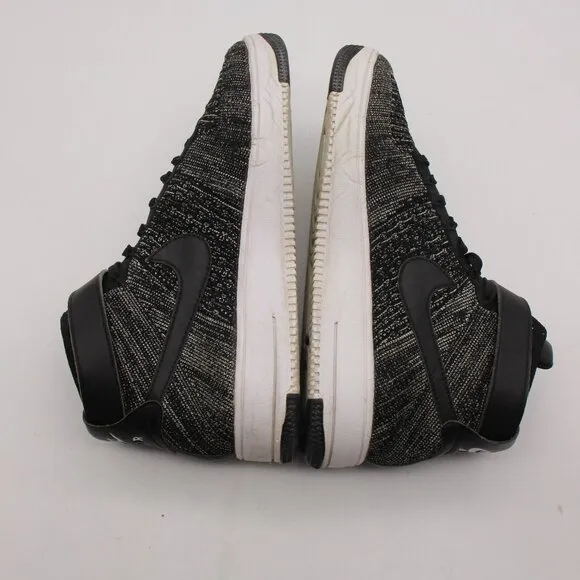 Nike Air Force 1 Ultra Flyknit Mid Men's 11 Shoes Black White Sneaker 817420 004