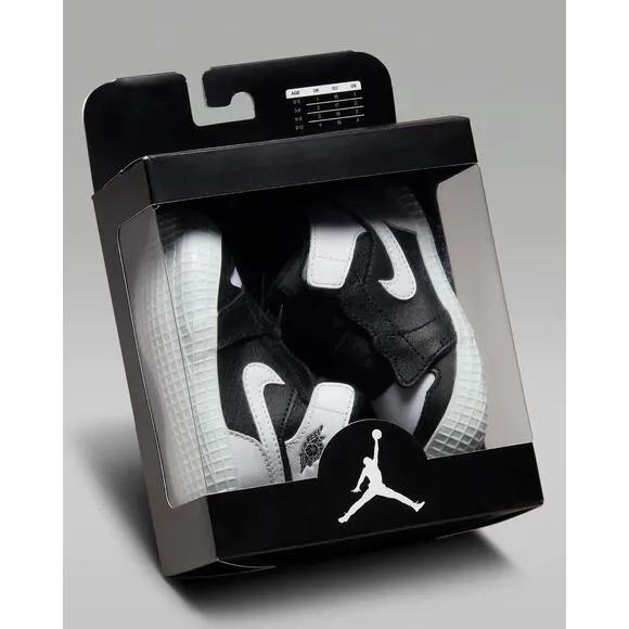 NIKE Air Jordan 1 Retro High OG Black White 2.0 AT3745-010 Crib Shoes Sz 2C NWT