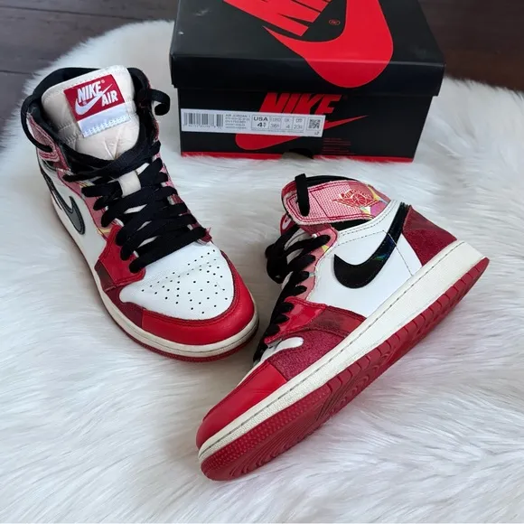 Nike Air Jordan 1 Retro High OG Next Chapter Spider-Man Shoes 4.5Y