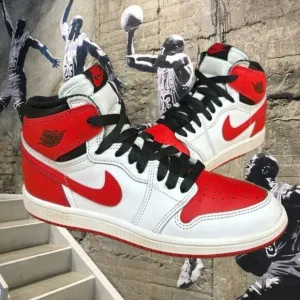 Nike Air Jordan 1 Retro High OG PS 'Heritage' Red White AQ2664-161 Size 3Y Wms 5