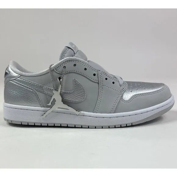 Nike Air Jordan 1 Retro Low OG Men Neutral Gray Silver Shoes Sneakers CZ0790-002