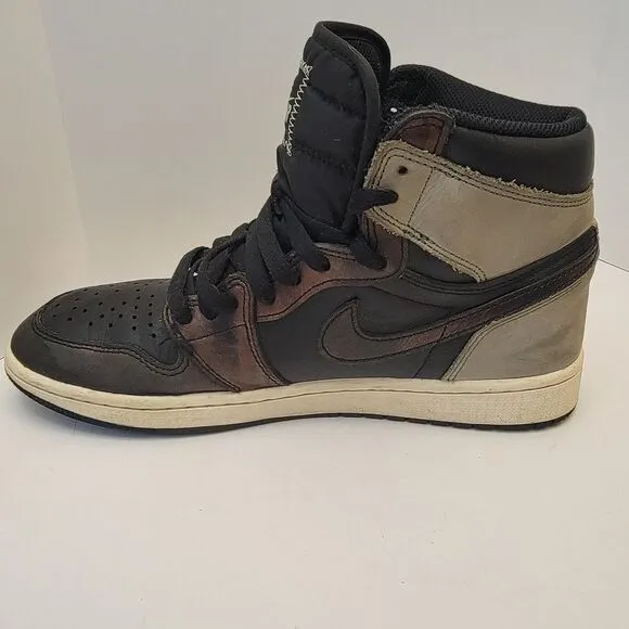 Nike Air Jordan 1 Retro Mens Sneaker OG Black Gray High Patina Sz 9 Shoe 9/30/20