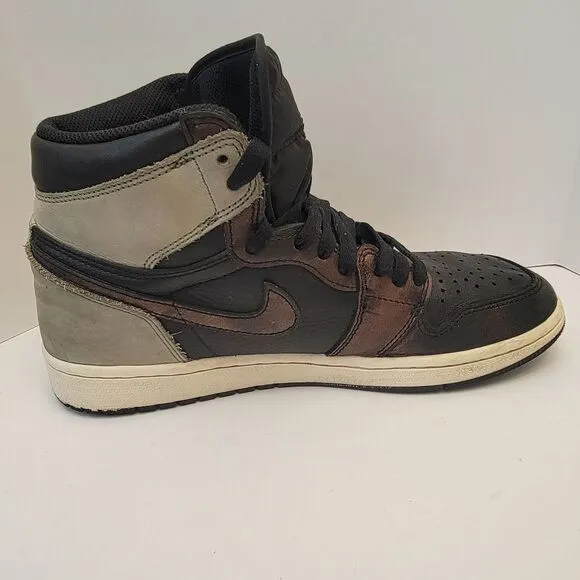 Nike Air Jordan 1 Retro Mens Sneaker OG Black Gray High Patina Sz 9 Shoe 9/30/20