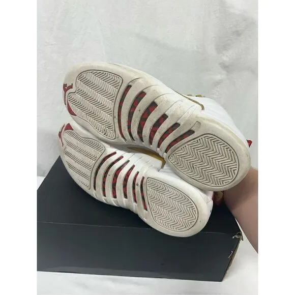 Nike Air Jordan 12 Retro FIBA 2019 Size 11 130690-107 Red White Gold CLEAN