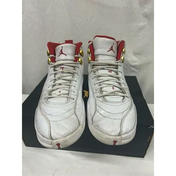 Nike Air Jordan 12 Retro FIBA 2019 Size 11 130690-107 Red White Gold CLEAN