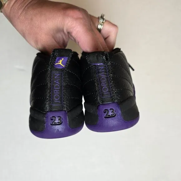 Nike Air Jordan 12 XII Retro TD Toddler Shoes 8C Field Purple Black 850000-057