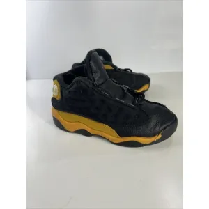 Nike Air Jordan 13 Retro Baby Toddler Shoes Size 9c Black &amp; Yellow 414581-035