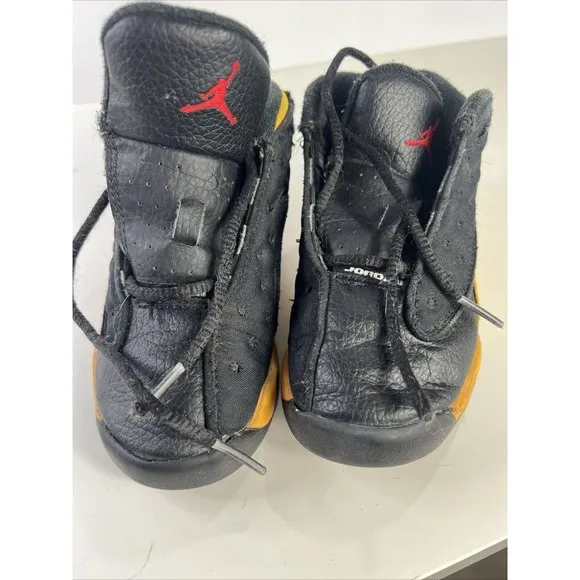 Nike Air Jordan 13 Retro Baby Toddler Shoes Size 9c Black &amp; Yellow 414581-035