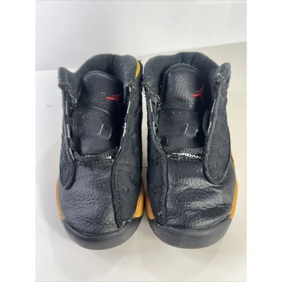 Nike Air Jordan 13 Retro Baby Toddler Shoes Size 9c Black &amp; Yellow 414581-035