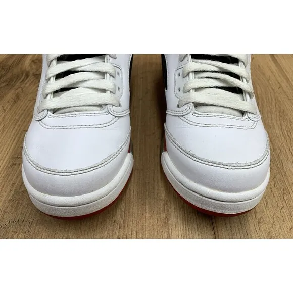 Nike Air Jordan 5 Basketball Sneaker Shoes Youth Boys Size 5Y White 314338-101