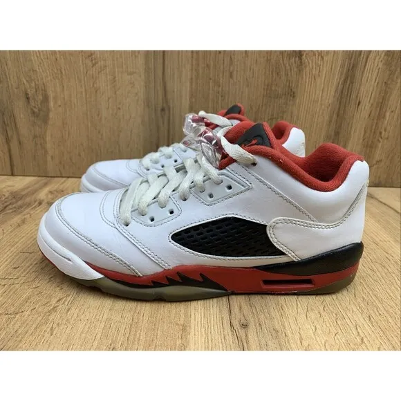 Nike Air Jordan 5 Basketball Sneaker Shoes Youth Boys Size 5Y White 314338-101