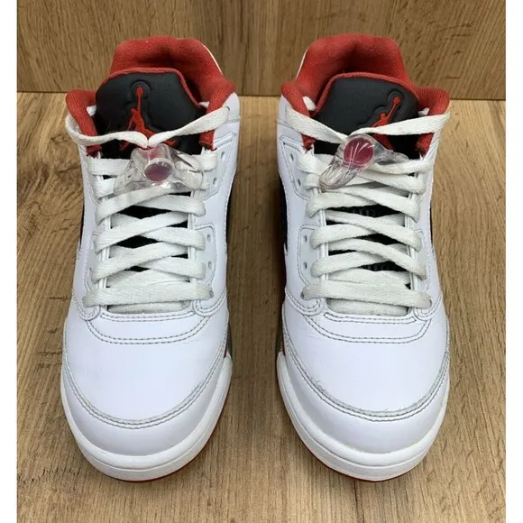 Nike Air Jordan 5 Basketball Sneaker Shoes Youth Boys Size 5Y White 314338-101