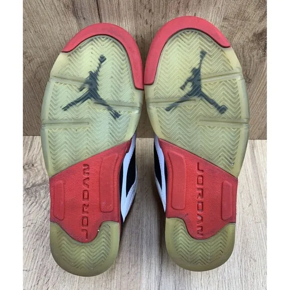 Nike Air Jordan 5 Basketball Sneaker Shoes Youth Boys Size 5Y White 314338-101