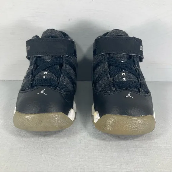 Nike Air Jordan 6 Rings BT Sneakers 323420-021 Shoes Black Toddler 6