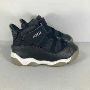 Nike Air Jordan 6 Rings BT Sneakers 323420-021 Shoes Black Toddler 6