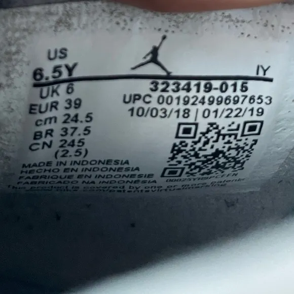 Nike Air Jordan 6 Rings Cool Grey/White Basketball Shoes 323419-016 sz 6…