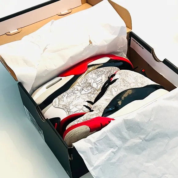 Nike Air Jordan DUB Zero DV1360-160 White / Fire Red /‎ Black - EXCELLENT