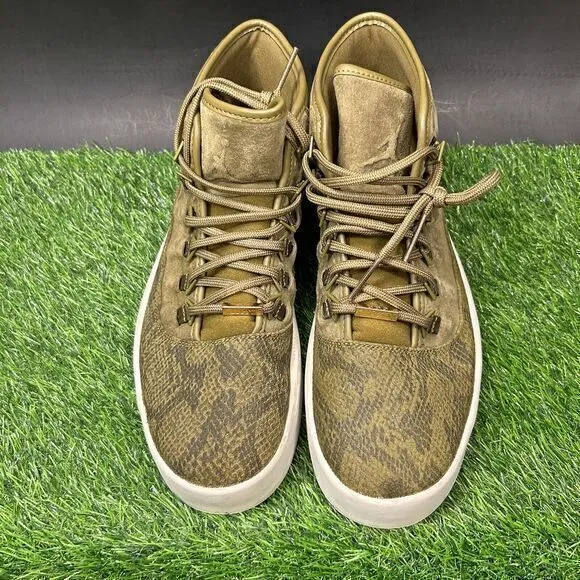 Nike Air Jordan‎ Westbrook Mens 13 Green White Shoes Sneakers Snakeskin High Top