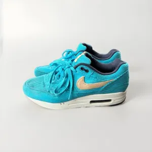 Nike Air Max 1 PRM Corduroy Baltic Blue Shoes Sesame FB8915-400 Men's Size 8