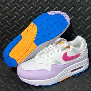 Nike Air Max 1 White Alchemy Pink Photo Blue Lilac Athletic Shoes Womens Size 8‎