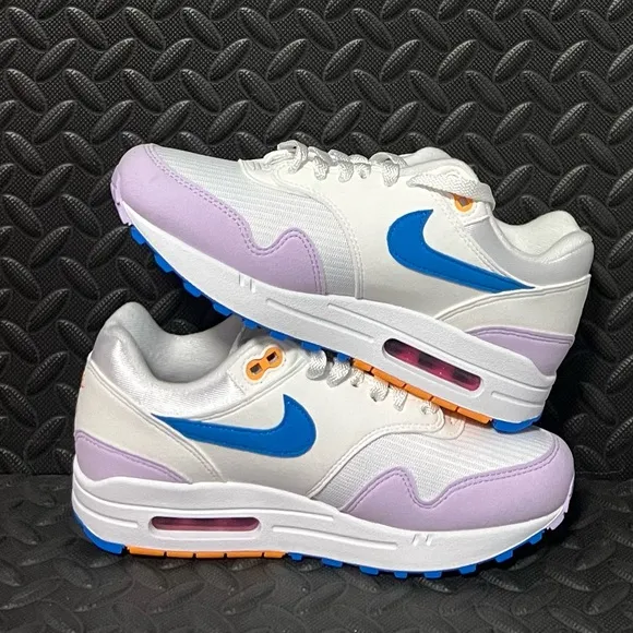 Nike Air Max 1 White Alchemy Pink Photo Blue Lilac Athletic Shoes Womens Size 8‎