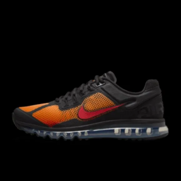 Nike Air Max 2013 Shoes Black Bright Ceramic Pimento HF4887-873 Men's Size 9.5