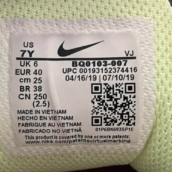 Nike Air Max 270 React (GS) Shoes BQ0103-007 Gunsmoke Violet size 7 Y / 8.5 W