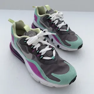 Nike Air Max 270 React (GS) Shoes BQ0103-007 Gunsmoke Violet size 7 Y / 8.5 W