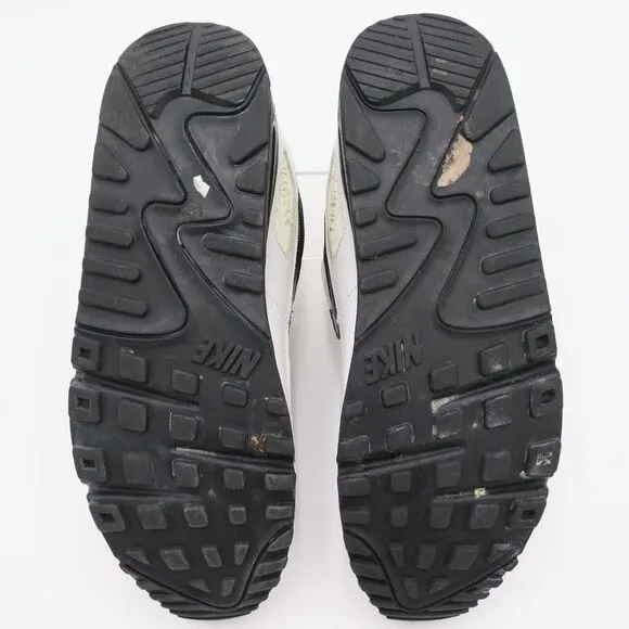 Nike Air Max 90 Men's Size 12 US White Black‎ Athletic Sneakers Shoes 325018-103