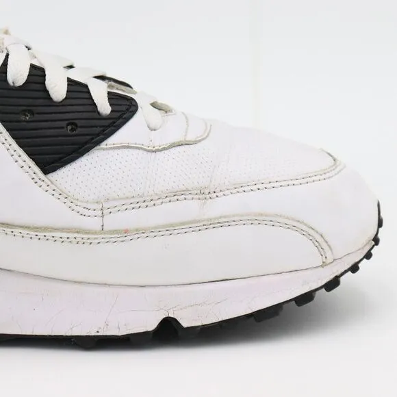 Nike Air Max 90 Men's Size 12 US White Black‎ Athletic Sneakers Shoes 325018-103