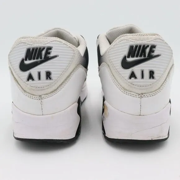 Nike Air Max 90 Men's Size 12 US White Black‎ Athletic Sneakers Shoes 325018-103