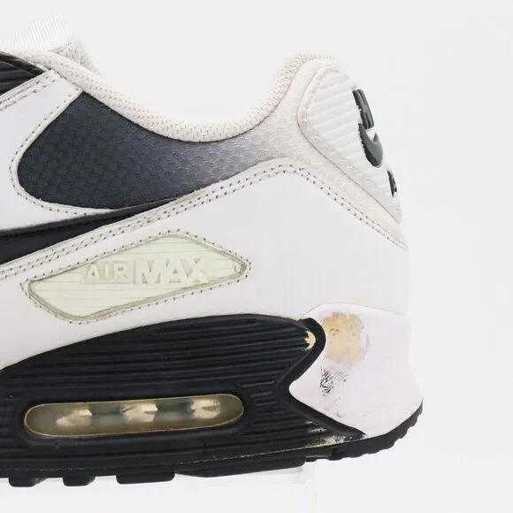 Nike Air Max 90 Men's Size 12 US White Black‎ Athletic Sneakers Shoes 325018-103