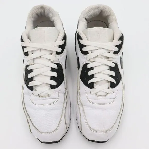 Nike Air Max 90 Men's Size 12 US White Black‎ Athletic Sneakers Shoes 325018-103