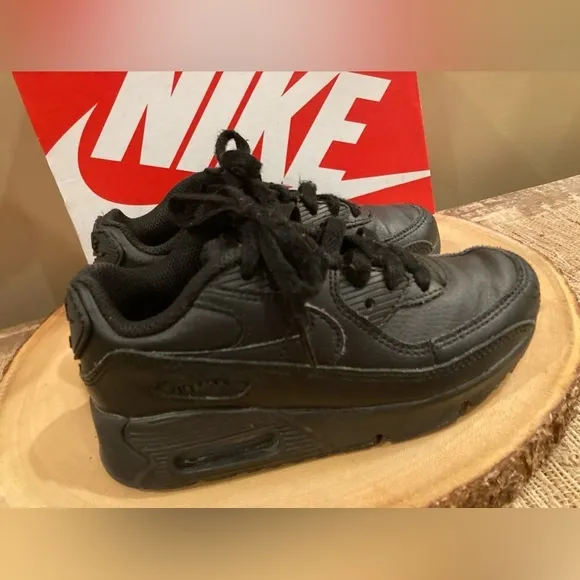 Nike Air Max 90 Toddler Triple Black CD6868-001 Size 12C Shoes With Box