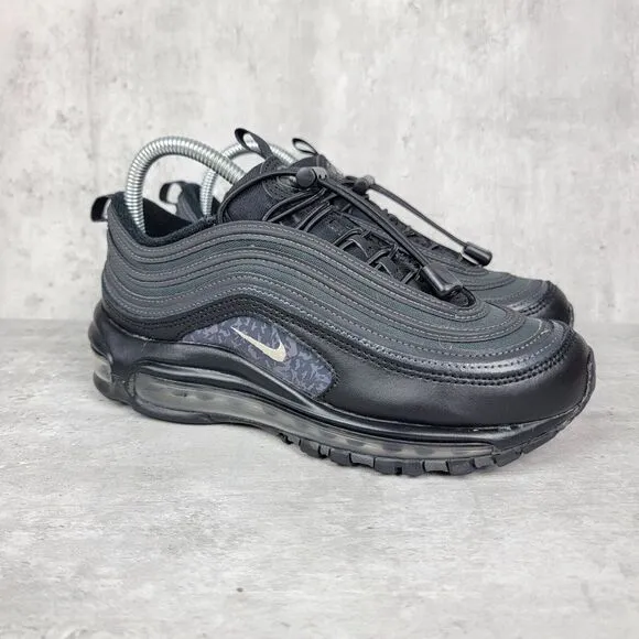 Nike Air Max 97 Black Womens Size‎ 7 Shoes Sneakers Anthracite Pewter DH0558-001