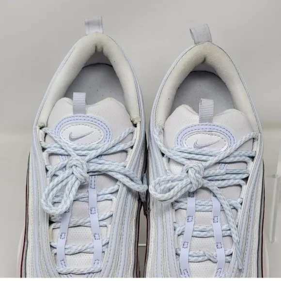 Nike Air Max 97 DIY Flare White Grey Pink Shoes CW5567-100 Mens Size 8 Pre-owned