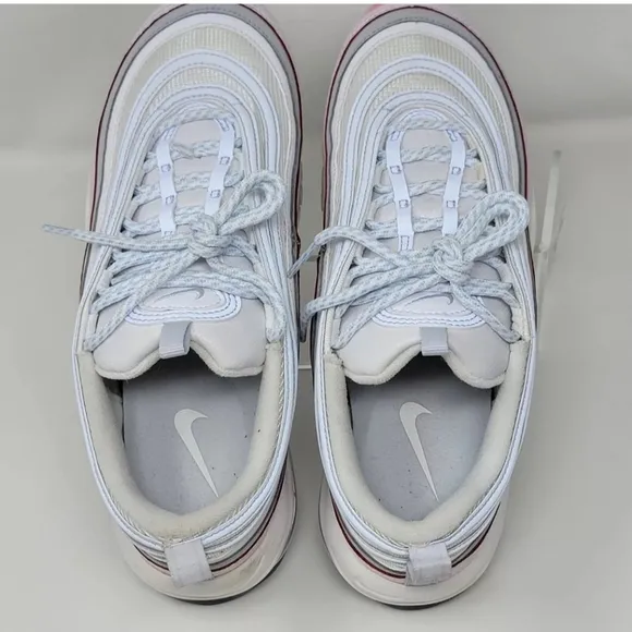 Nike Air Max 97 DIY Flare White Grey Pink Shoes CW5567-100 Mens Size 8 Pre-owned