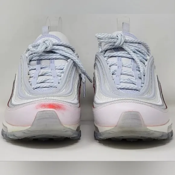 Nike Air Max 97 DIY Flare White Grey Pink Shoes CW5567-100 Mens Size 8 Pre-owned