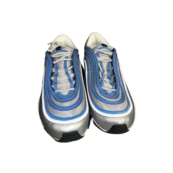 Nike Air Max 97 OG Metallic Silver Blue Sneakers. Men’s 10 &amp; 10.5.
