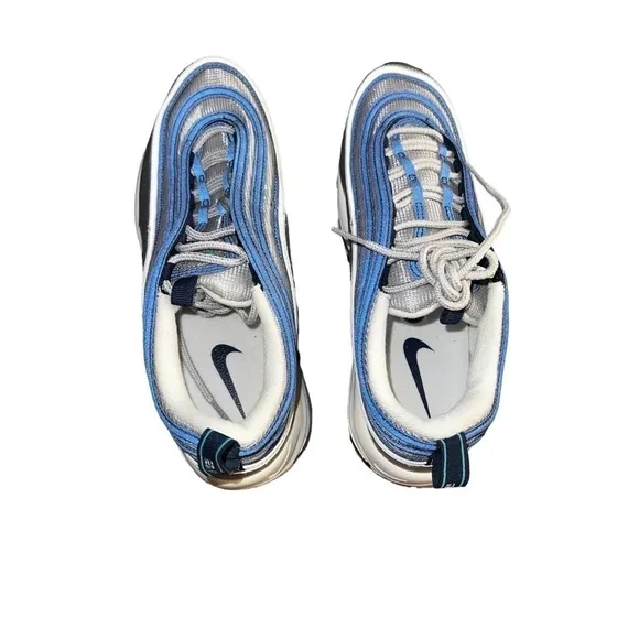 Nike Air Max 97 OG Metallic Silver Blue Sneakers. Men’s 10 &amp; 10.5.