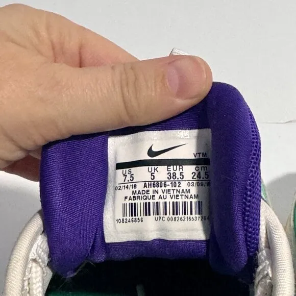 Nike Air Max 97 Ultra SE Womens Sz 7.5 Running Shoes Purple Aqua White Sneakers