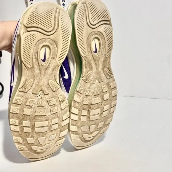 Nike Air Max 97 Ultra SE Womens Sz 7.5 Running Shoes Purple Aqua White Sneakers