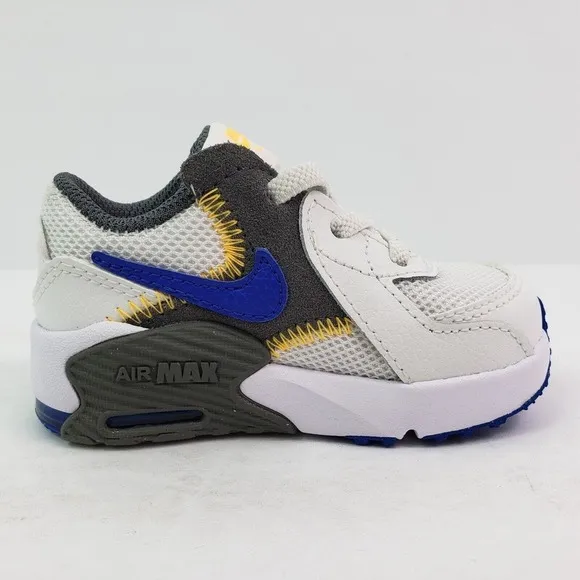 Nike Air Max Exceed Baby Boys Size 5C White Blue Gray Sneaker Shoes CD6893-116