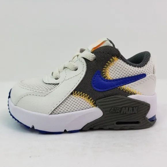 Nike Air Max Exceed Baby Boys Size 5C White Blue Gray Sneaker Shoes CD6893-116