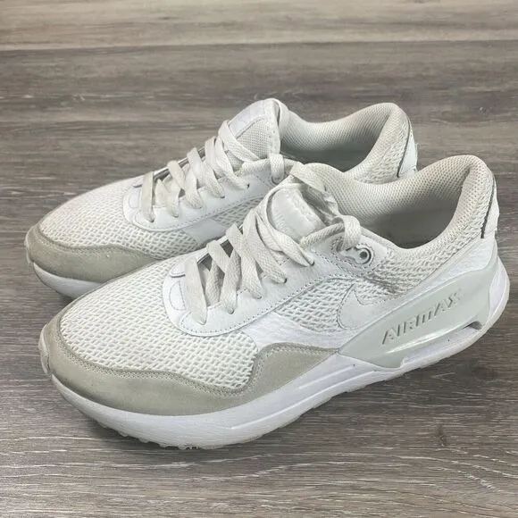 Nike Air Max System White Platinum Mens 8.5 Running Shoes Sneakers DM9537-101