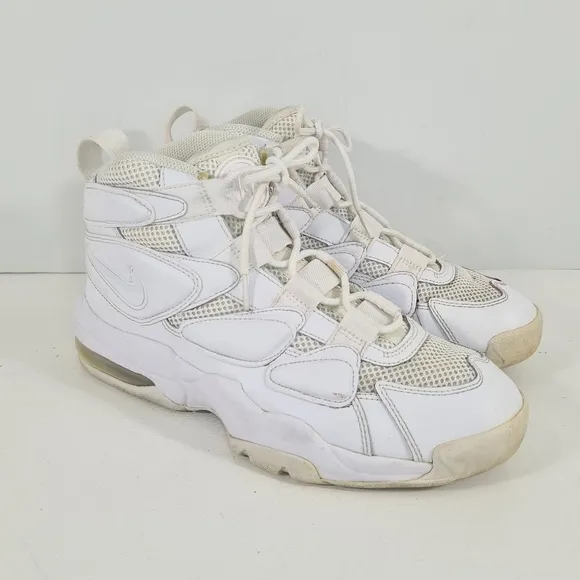 Nike Air Max2 Uptempo 94 Triple White Men's Shoes Size 8.5 Sneakers #922934-100
