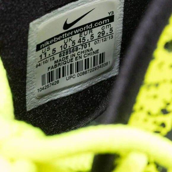 Nike Air Penny 5 V Mens Highlighter Volt Yellow Black White 628568-701 Size 11.5