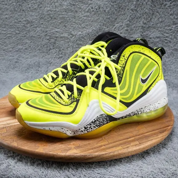 Nike Air Penny 5 V Mens Highlighter Volt Yellow Black White 628568-701 Size 11.5